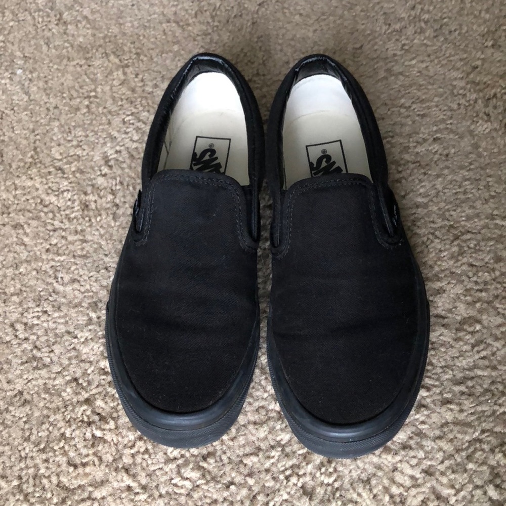 All Black Slip On Vans!